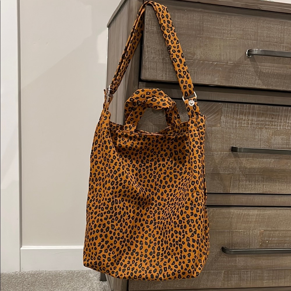 BAGGU Leopard Print Tote Bag